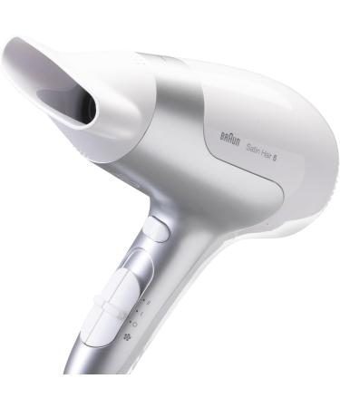 Braun Satin Hair 5 Power Perfection Hairdryer - Professional IonTec HD580 White & Silver | International Shipping Available - Buy Online on GoSupps.com