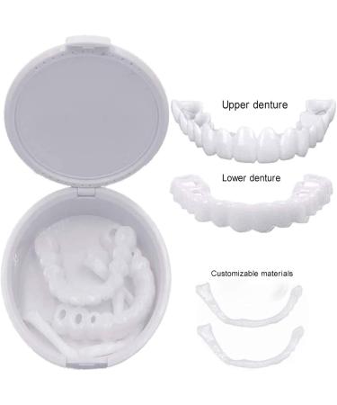 2 Pair Dentier Haut Et Bas Sourire Parfait Pour Homme Et Femme Amovible Naturel Fausse Dents Provisoire Facette Dentaire Pour Blanchiment Des Accolades - Buy Online on GoSupps.com