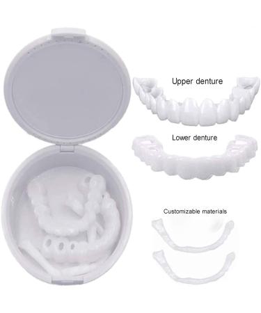 2 Pairs of Instant Veneers Dentures - Temporary False Teeth for Whitest Smile | Cosmetic Above & Below Tooth Covers - Buy Online on GoSupps.com