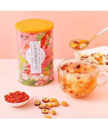 White Fungus Lotus Root Powder Black Sesame nut Mulberry Powder 500 /can Cereals Instant Mixed Meal Substitute powd Corn Paste (White Fungus Lotus Root Powder 1 can) White Fungus Lotus Root Powder 1 can