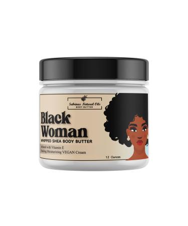 Sabrinas Natural Oils Black Woman Long-Lasting Hydrating Vitamin E Body Butter Perfume Oil Fragrance 12 Ounce