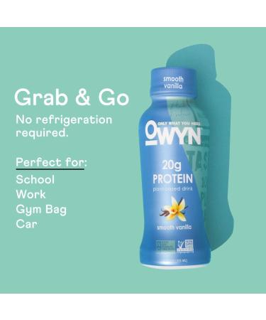 OWYN Vegan Protein Shake - Smooth Vanilla, 20g Plant Protein, 12 Pack, Gluten-Free, Non-GMO - Buy Online on GoSupps.com