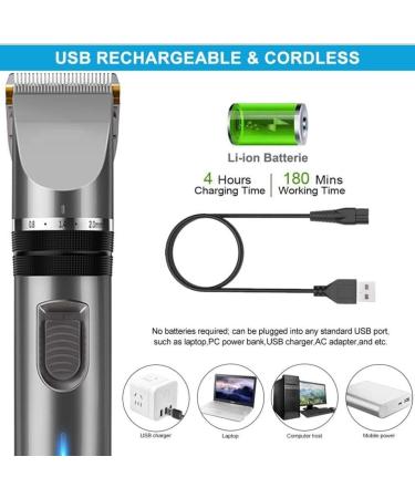 Professional Hair Clippers for Men | Rechargeable Grooming Kit with LED Display & 4 Guide Combs - Buy Online on GoSupps.com