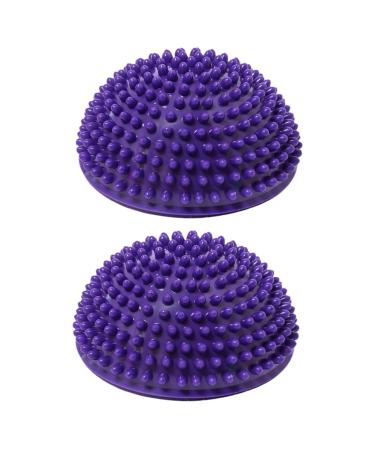 Fomiyes 2st Durian-ball body massage gear Muscola balls Massage roller muscle-relaxing massage device Neck massager Massage device for at home Tools deep leg roll Violet PVC 16x16x2Pcs Lilax2Stk