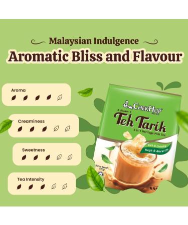 Chek Hup Teh Tarik RC - Th Noir Instantan Cr meux - 12 Sachets Individuels - Avec Sucre de Roche et dulcorants Naturels - Buy Online on GoSupps.com
