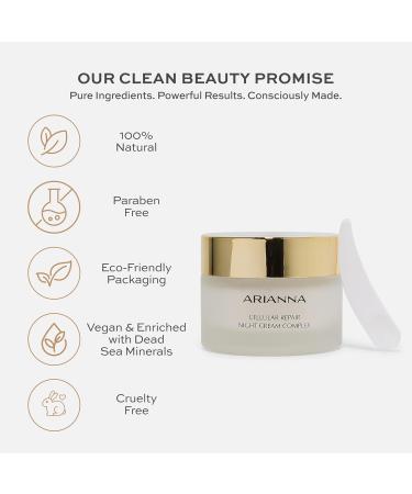 Arianna Skincare Cellular Repair Night Cream Complex Natural Facial Creams Nourishes Skin Overnight Absorbs Quickly Long-lasting Vegan Night Cream - Buy Online on GoSupps.com