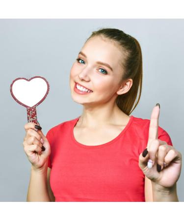 Traziewell Mirrors with Handle for Make Up Hair Cutting Tool Heart Shaped Handle Mirror for Daily Salon Barbers Red Heart Mirror JZ000322 Jz000322 Three Seats - Buy Online on GoSupps.com