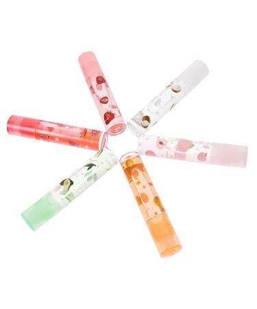 Baluue 6 Pcs Moisturizing Lipsticks Fruit-flavored - Transparent Lip Protectors Moisturizer Long Lasting Balm for all Skin Tones Soft Tint & Subtle Shimmer Effect