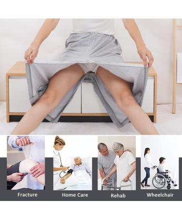 Unisex Side Zipper Patient Pants | Soft Cotton Tear Away Clothing for Home Care & Surgery | Gray X-Large - Buy Online on GoSupps.com