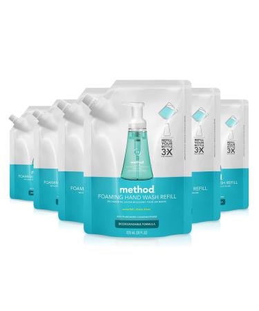 Method Foaming Hand Soap, Refill, Waterfall, 28 oz, 6 pack, Packaging May Vary