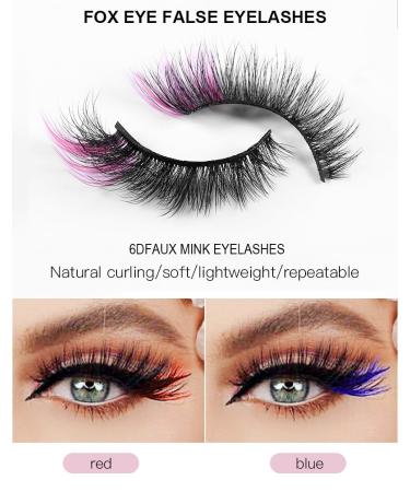 Colored Wispy False Eyelashes - Fluffy Faux Mink Cat Eye Lashes Kit | 10mm Natural 3D Lashes - 5 Pairs Easy to Apply - Buy Online on GoSupps.com