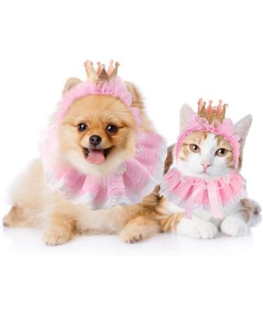 Legendog Princess Cat Bandana & Crown Costume Set for Birthday Parties - Pink - Buy Online on GoSupps.com