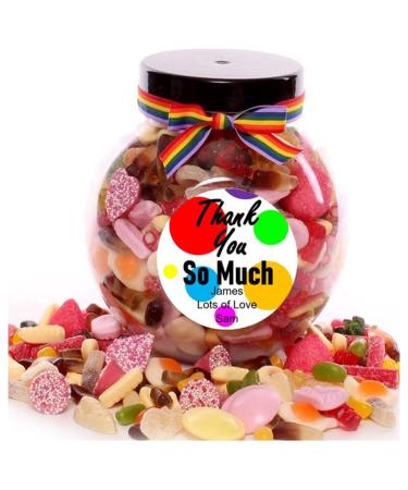 My Kind of Gift Thank You Large Personalised Sweet Jar - 1800g