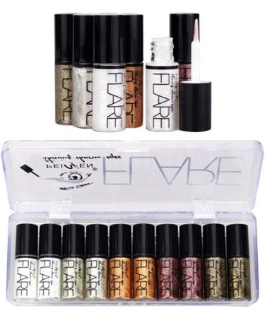 1Pc Glitter Liquid Eyeliner Eye Shadow Long Lasting Waterproof Luminous Metallic Shiny Smoky Shimmer Sparkling Eyeshadow Liquid (A 1 PC) - Buy Online on GoSupps.com