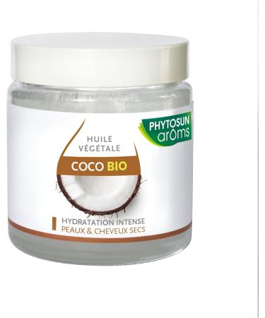 PHYTOSUN AROMS - Organic Coconut Oil - 100% Pure and Natural - Intense Hydration for Dry Skin and Hair - 100ml - Buy Online on GoSupps.com