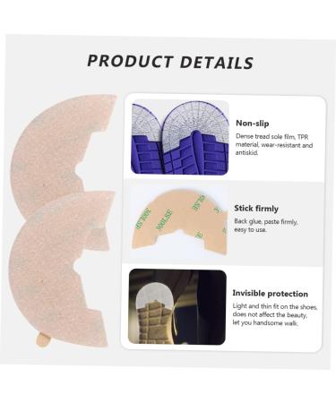 FOMIYES Self-Adhesive Sole Pad Protectors - Wear-Resistant Shoe Stickers & Anti-Slip Heel Grips for Fitness | 7.4*3.3cm - Buy Online on GoSupps.com