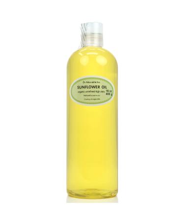 Dr Adorable - 16 oz - Sunflower Oil Unrefined - 100% Pure Natural Premium Organic Cold Pressed