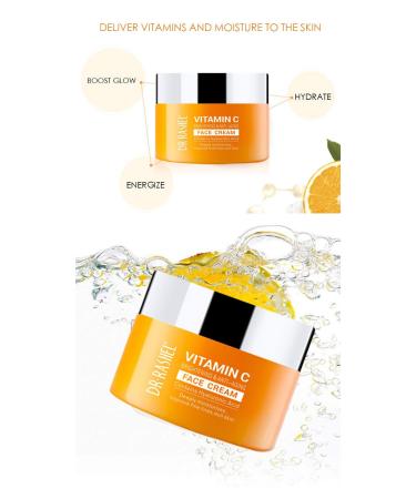Vitamin C Face Cream with Hyaluronic Acid & Collagen - Anti-Aging Moisturizer 1.76 oz + Strawberry Lip Mask - Buy Online on GoSupps.com