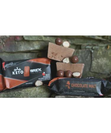 Keto Brick | Chocolate Malt High Performance Keto Meal and Snack Bar - Low Carb Sugar-Free High Protein Keto Bars for On-the-Go Energy Perfect for Keto Diets (Chocolate Malt 2 Pack) Chocolate Malt Single - Buy Online on GoSupps.com