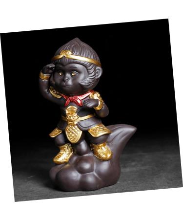 FUNOMOCYA Monkey Tea Pet Monkey Craft Monkey Ornaments Monkey Desktop Ornament Crafts Accessories Ceramics As Shown 7.5*4.5cm - Buy Online on GoSupps.com