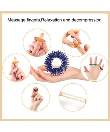 10 Acupressure Rings for Finger Massage | Stress Relief & Improved Circulation | Stress Reduction Massage Rings | International Shipping - Buy Online on GoSupps.com