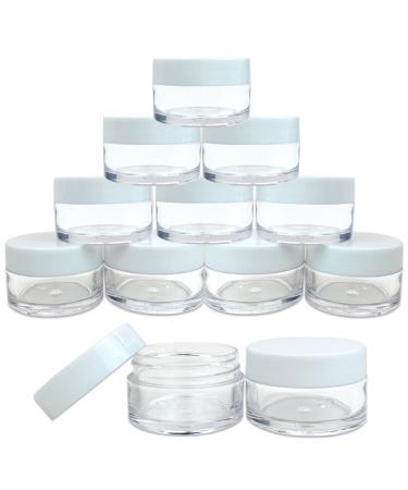 Beauticom 24 Pieces Clear Jars Set - 20G/20ML with White Lids for Lotion Creams Toners & Lip Balms - BPA Free | Ideal for Makeup Samples & International Shipping - Buy Online on GoSupps.com