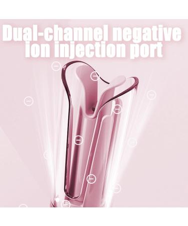 Yuehuam Automatic Curling Iron Auto Hair Curler Wand with 10 Level Adjustable Temp and Up to 446 360 Rotating Curling Iron for Hair Styling Medium/Short/Chest Long Hair All Hair Type Pink - Buy Online on GoSupps.com