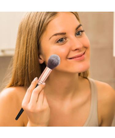 Highlighter Brush Makeup - Makeup Blending Brush - Cosmetic Accessories to Lock in Foundation and Concealer with Soft Bristle Check Eyeshadow Nose Blending Pochy Black Single Highlight Brush - Buy Online on GoSupps.com