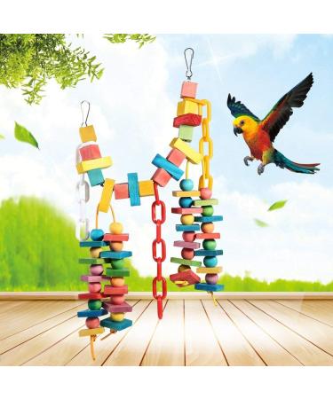 Yosoo Bird Parrot Toys Swing Colorful Rainbow Bridge Chewing Toys for Budgie Parakeet Cockatiel Conures Macaw African Grey Cockatoo - Buy Online on GoSupps.com