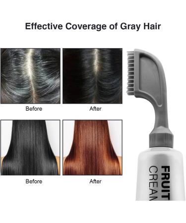 HASAIKA Plant Extract Hair Color Essence Natural Plant Fruits Hair Color Cream for Gray Hair Nourishing Hair Care Brown - Buy Online on GoSupps.com