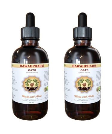 Oat Straw (Avena Sativa) Oatstraw Liquid Extract Tincture Herbal Supplement Hawaii Pharm Made in USA 2x4 fl.oz 4 Fl Oz (Pack of 2)