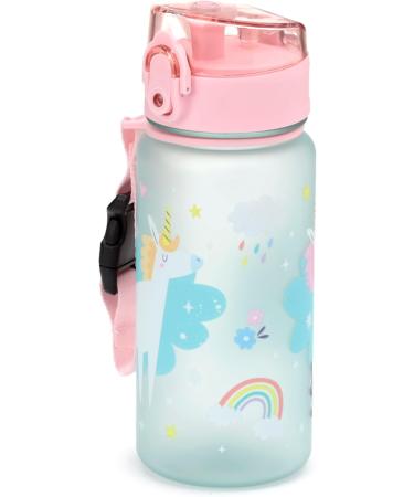 Puckator Shatterproof Drinking Bottle for Kids - 350ml Magical Unicorn with Snap Cap - International Shipping Available - Buy Online on GoSupps.com