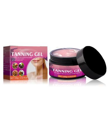 Intensive Tanning Luxe Gel 100G Peach Flavor Brown Tanning Gel Brown Premium Tanning Accelerator Cream Self Tanner Oil Tanning Accelerator Gel Effective in Sunbeds Outdoor Sun(TZWMHNJ)