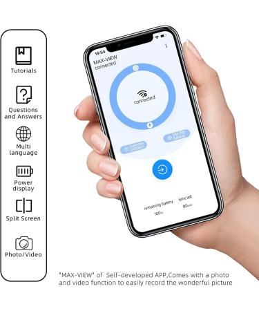 Skin Follicle Detector Portable Detachable WiFi Skin Diagnosis Hair Analyzer with APP Control Adjustable LED Lights and Adjustable Focus Support Picture Video for Scalp Jewelry - Buy Online on GoSupps.com