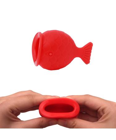 Gpoizmo Lips Plumper Device,Natural Lip Filler Beauty Pump Enhancer Tool, Soft Silicone Pout Lips Enhancer Plumper Tool,Self-Suction Fuller Lips Sexy Lip Mouth Tool (Fish mouth)