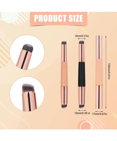2pcs Silicone Lip & Concealer Makeup Brush Set | 2-in-1 Double-Headed Applicator for Lipsticks Gloss & Blush | Multifunctional Beauty Tools for Flawless Makeup - Buy Online on GoSupps.com