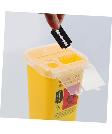 Razor Disposal Mini-Shaver Waste Bucket - Small Plastic Container for Blade Storage | Auto Katzentoilette Yellow 15.4x9.5cm | Buy Internationally - Buy Online on GoSupps.com