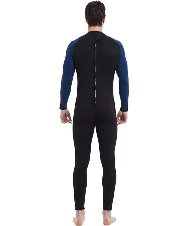 Lemorecn Men's Wetsuit Neoprene Full Body Diving Suit 3/2mm and 5/4mm - Black+Blue, Large | 16 Sizes Available - Buy Online on GoSupps.com