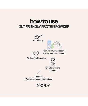  BBODY Gut Friendly Protein Powder 640g Vanilla Plant-Based & Vegan - Free from Sucralose & Artificial Additives For Muscle Recovery & Daily Use - Buy Online on GoSupps.com