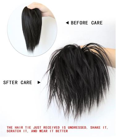 Hair Chignon Short Ponytail Extensions Synthetic Straight Hair Hair Bun with Elastic Band Hair Accessories Women Wig Hair Bun Messy Bun Hair Piece (Color : C) - Buy Online on GoSupps.com