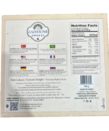 Zaitoune Premium Turkish Delight - Handcrafted from Turkey with Authentic Flavor - Perfect for Dessert Snack or Gift 250G - Buy Online on GoSupps.com