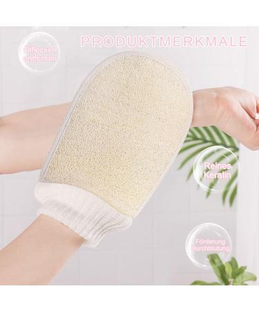 LATRAT Exfoliating Loofah Gloves - Spa Body Scrub & Dead Skin Remover for Men & Women - 2 Pack - Buy Online on GoSupps.com