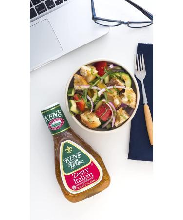 Ken's Steak House Zesty Italian Dressing 16 fl oz - Pack of 3 | Restaurant-quality flavor - Buy Online on GoSupps.com