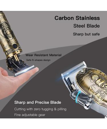 Lanumi Professional Hair Clippers for Men - Cordless T-Blade Trimmer Set with USB Rechargeable Beard Trimmer - Gold - Buy Online on GoSupps.com