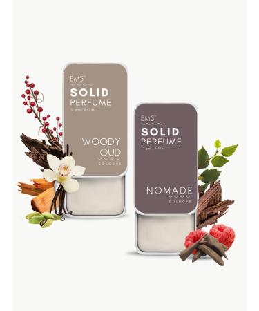 EM-5 Solid Perfumes Combo Pack Woody Oud & Nomade for Men & Women Non-Greasy Cologne Strong Lasting Fragrance