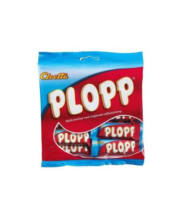 Cloetta Plopp - Bites de chocolat au lait avec caramel mou remplissage (158g) - Paquet de 2
