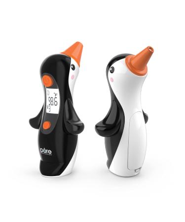 Pure Enrichment ThermoBuddy Penguin Ear Thermometer - InstaRead Technology, LCD Backlit Display, 10 Memory Settings, Dual Scale Readings, Fever Alert and Cover - Ideal for Babies and Young Children