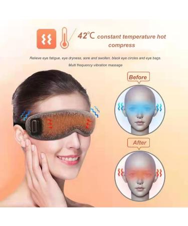 Heated Eye Mask for Dry Eyes | Portable Elastic Eye Compress | Relieve Fatigue & Eye Bags - 42 Massage - Buy Online on GoSupps.com