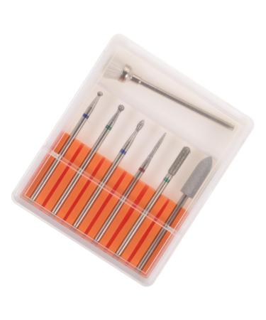Healeved 1set Grinding Head Set Cleaning Tools Nail Polish Remover Power Tool Rotary Tool Bits Nail Art Tools Nail Grinding Bits Nail Building Gel Nail Gel File Tungsten Steel Manicure