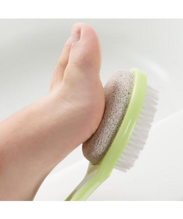 LUOEM Exfoliating Foot Brush with Plastic Handle - Random Color | Effective Scrub for Smooth Feet | Ideal for Home Spa & Pedicure - Buy Online on GoSupps.com
